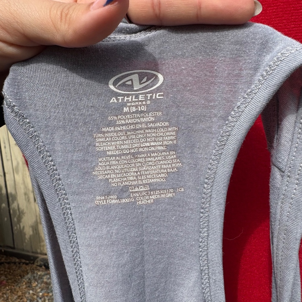 Gray Racerback Tank Top - Picture 2 of 3